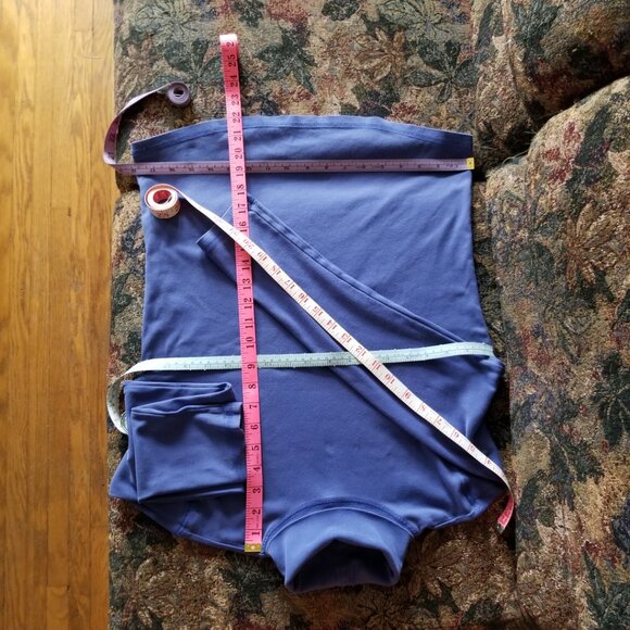 Blue, turtle neck long sleeve, cotton top, M, Northern Reflections, vintage - Picture 3 of 6